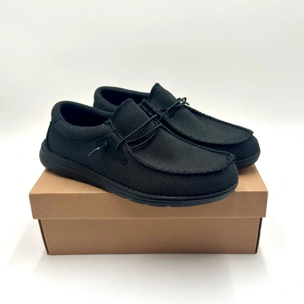 BRUNO MARC BLS211 Men's Black Elastic Lace Casual Comfort Shoes Size 9